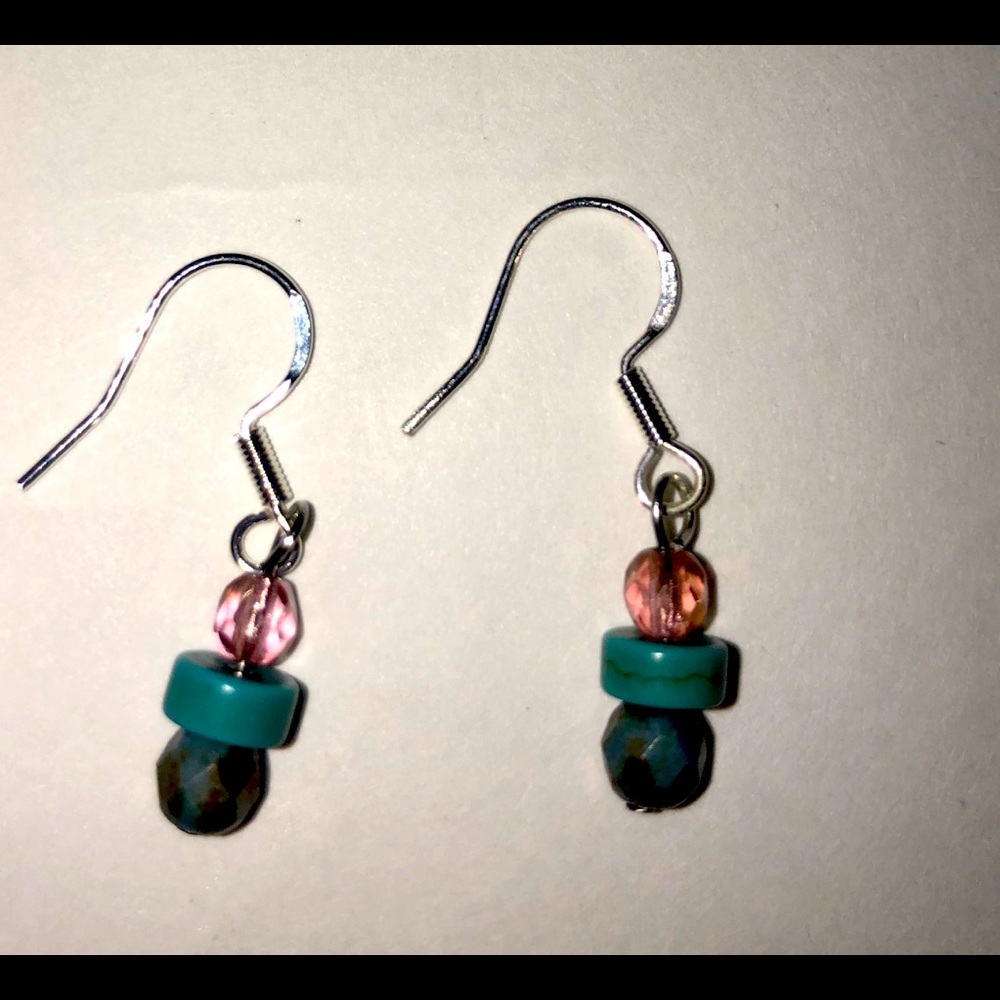 Handmade iridescent earrings